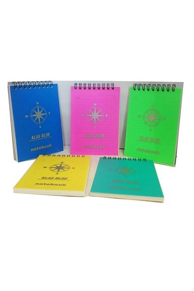Klas Block Note Defter Plastic Pp Cover 60 Sheets Top Spral Squared No:2