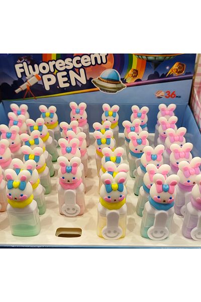 bundle island Colorful Rabbit Model Mini Highlighter (2 Pcs)