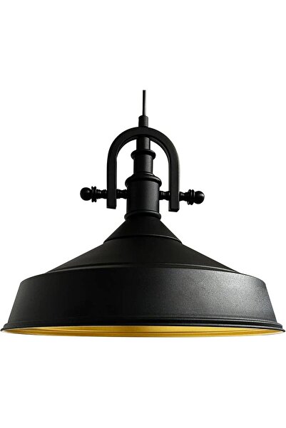 Bamyum Asletl-Marine Industrial Vintage Hängelampe  40 cm, Schwarz Metall Pen...