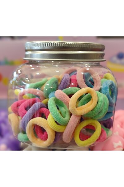 bundle island Borcan de plastic - Dimensiune mică, set de agrafe de păr multicolore TK109