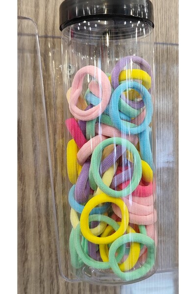 bundle island Set de 36 de agrafe de cauciuc colorate - Tub lung și subțire