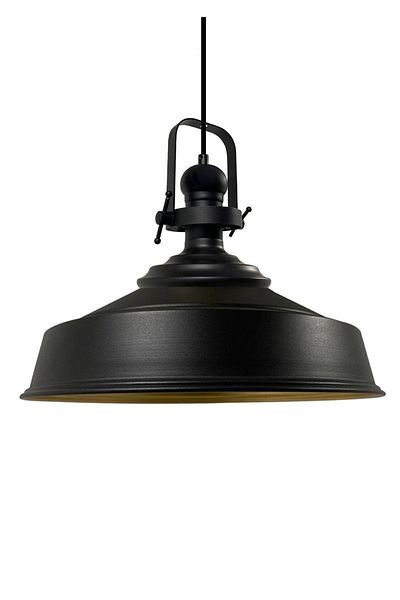 Bamyum Asletl Industrial Vintage Hängelampe  40 cm, Schwarz Metall Pendelleuchte