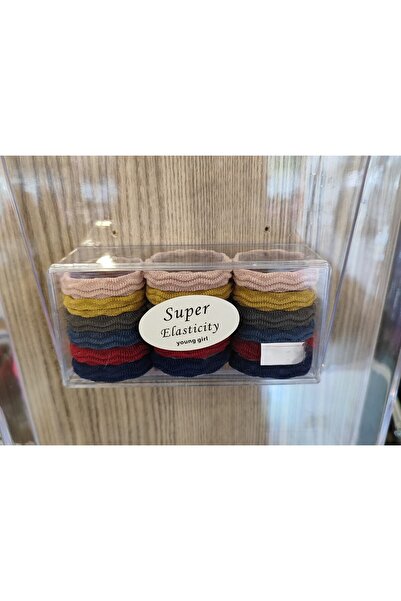 bundle island Set de 18 agrafe de păr multicolore din cauciuc