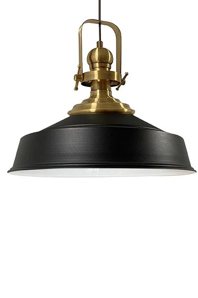 Bamyum Asletl Industrial Vintage Hängelampe  40 cm, Schwarz Metall Pendelleuchte