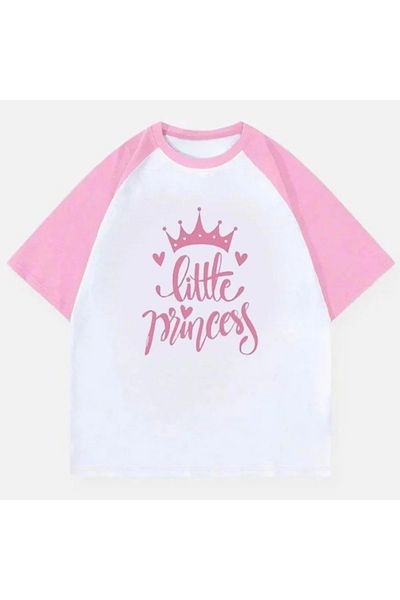 Gofeel Μπλουζάκι με στάμπα ροζ και λευκό Raglan Little Princess