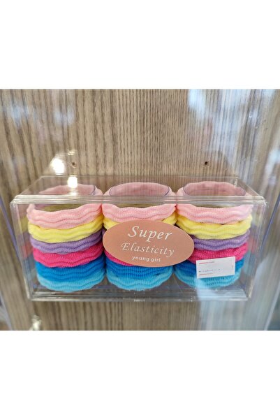 bundle island Set de 18 agrafe de păr multicolore din cauciuc