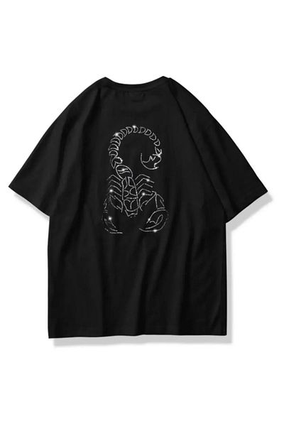 Gofeel Μπλουζάκι Unisex Scorpion Stone με στάμπα μαύρο oversize