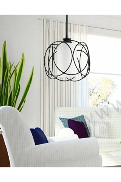 Trend Kitchen Siyah Tekli Salon Avize