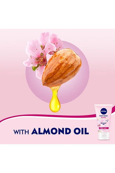 NIVEA Gentle Face Wash Almond Oil Dry Skin Pink 150ml