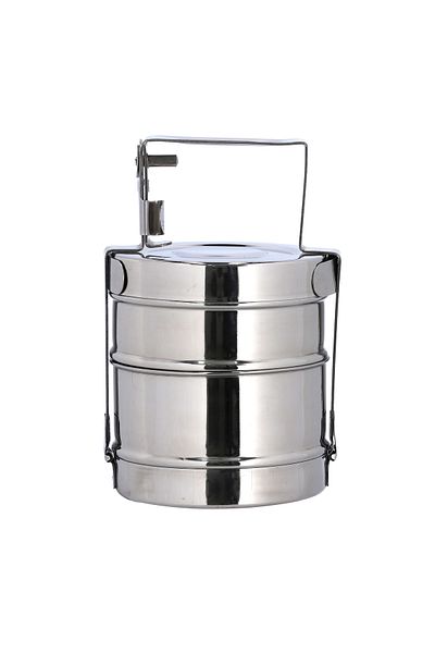 DELCASA 2-Layer Steel Bombay Tiffin, Durable & Sturdy, DC1985