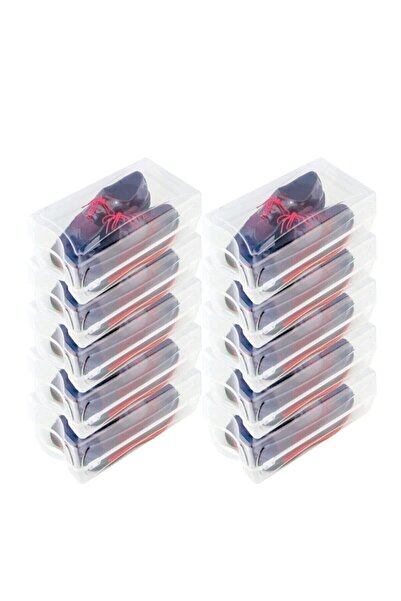 Kitchen Line 10Pcs Men Shoe Box Transparent Shoe Storage Box