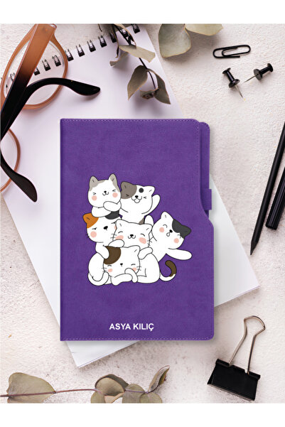 muadilshop Sert Kapaklı Tarihsiz 224 Sayfa Çizgili Kişiselleştirilebilir Kişi...