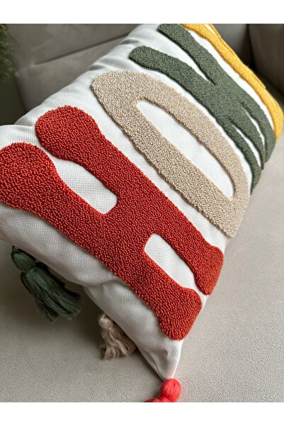 Reset Bmyhome Punch Nakışlı Kırlent Kılıfı