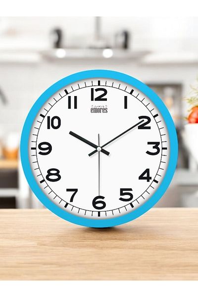 EMORES 30 cm Real Glass Silent Mechanism Wall Clock