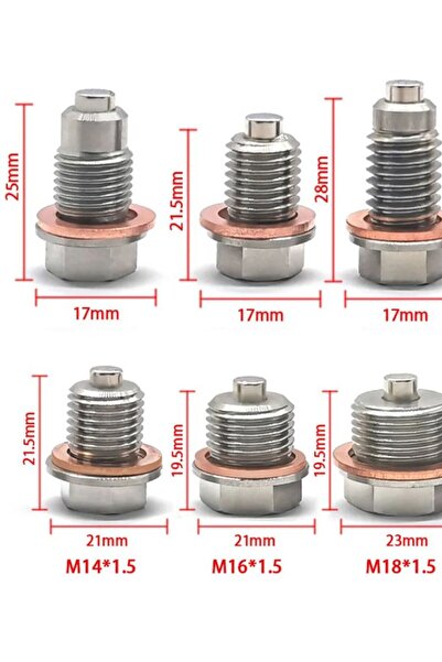 Choice M12X1.75 M14 x 1.5 M12 M16 M18 M20 Magnetic stainless steel Oil Drain Plug Sump Drain Nut Bolt with