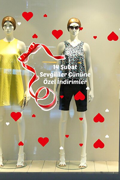 MIGNATIS Autocolant decorativ pentru vitrine cu panglici în formă de inel pen...