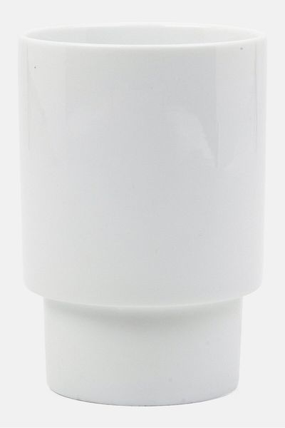 Kela Makira Toothbrush Cup Holder Wall Mount, White