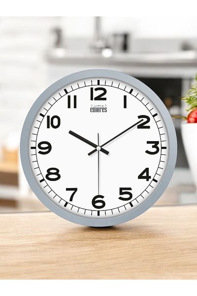 EMORES 30 cm Real Glass Silent Mechanism Wall Clock