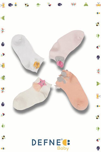 Defne Baby 4 أزواج من الجوارب للفتيات والأطفال