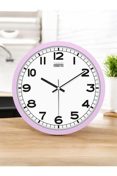 EMORES 30 cm Real Glass Silent Mechanism Wall Clock