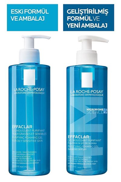 La Roche Posay Effaclar Gel Oily - Acne Prone Facial Cleansing Gel 400Mlx2
