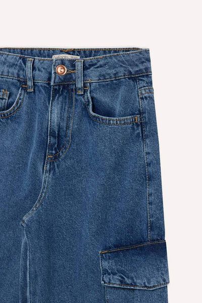 DeFacto Nou sezon pentru fete, cu picioare largi, pantaloni largi din bumbac