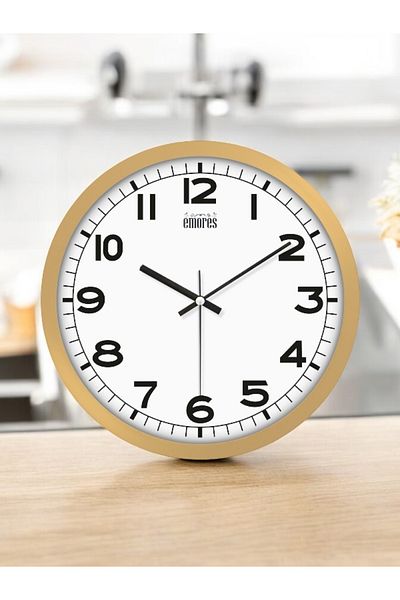 EMORES 30 cm Real Glass Silent Mechanism Wall Clock
