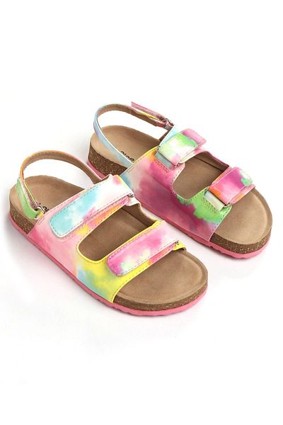 Pine kids Pine Kids Sandals with Velcro Closure - Blue/Pink/Yellow