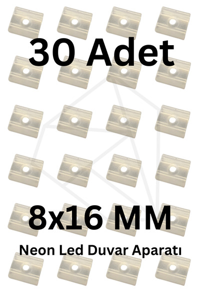 Ema Dükkan 30 Adet Neon Led Duvar Aparatı 220 Volt 8x16 Neon Led Duvar Aparatı