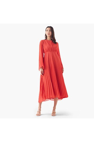 2Xtremz Textured Pleated Dress