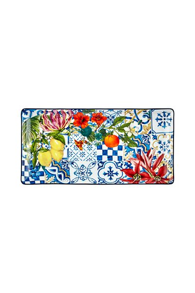 Joy Carmen Italy Garden 2-Piece Small Rectangular Plate 26.5X13 cm