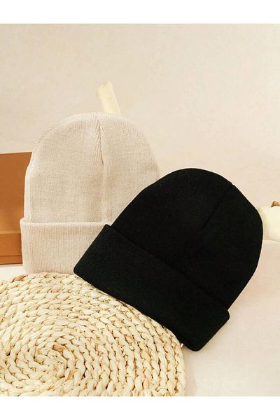 Eke Tekstil Unisex složená ANTRACITOVÁ, ČERNÁ 2dílná baretová sada EKEBERESETİ2LIYENI
