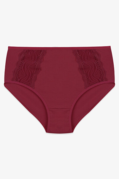 koza iç giyim Kadın 3’lü Dantel Detaylı Pamuklu Külot