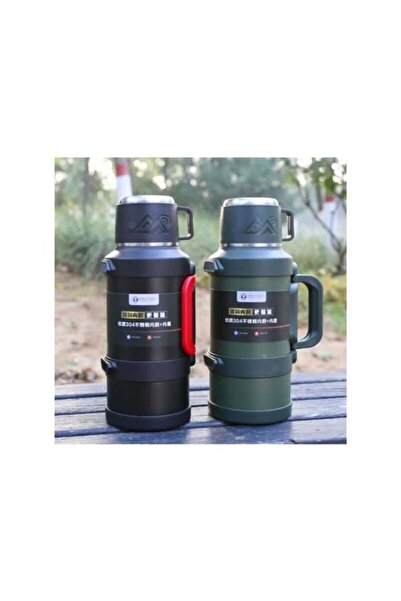 Elista ترمس من الفولاذ المقاوم للصدأ سعة 2.5 لتر، يبقى دافئًا لمدة 24 ساعة وب...