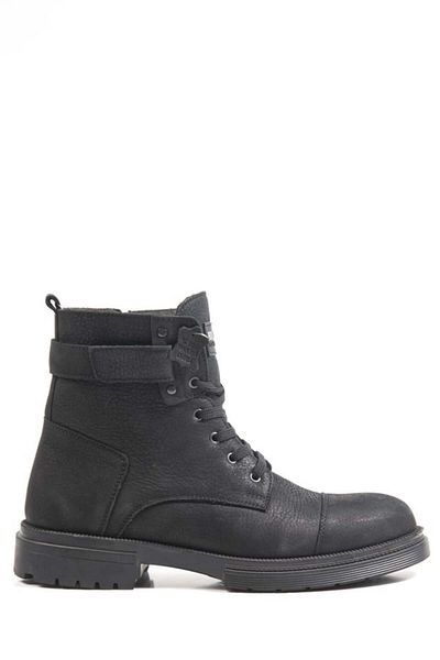 Bulldozer 240007 Ανδρικά μαύρα Nubuck Γνήσιο δέρμα Χοντρή Πλατφόρμα Σόλα Αθλητικά Χειμερινά Μποτάκια εξωτερικού χώρου