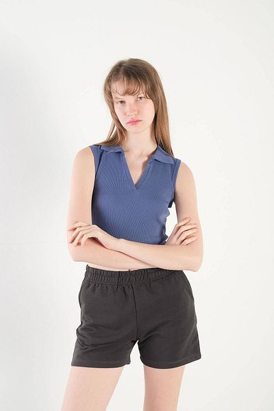 Addax Tricou cu nervuri cu gât polo A13405-s10