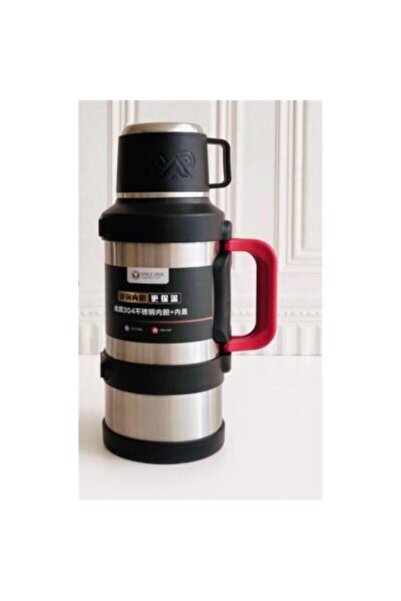 Elista ترمس من الفولاذ المقاوم للصدأ سعة 2.5 لتر، يبقى دافئًا لمدة 24 ساعة وب...