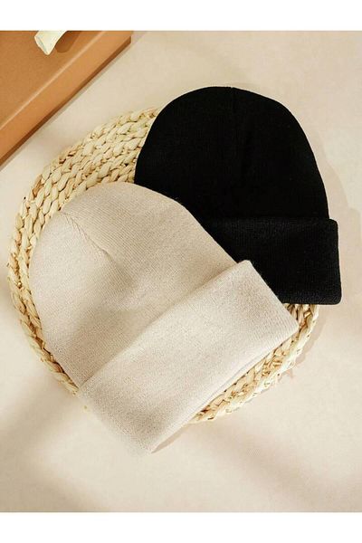 Eke Tekstil Unisex složená ANTRACITOVÁ, ČERNÁ 2dílná baretová sada EKEBERESETİ2LIYENI