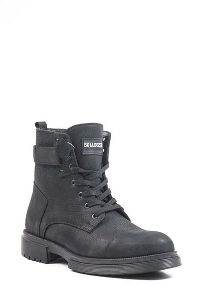 Bulldozer 240007 Ανδρικά μαύρα Nubuck Γνήσιο δέρμα Χοντρή Πλατφόρμα Σόλα Αθλητικά Χειμερινά Μποτάκια εξωτερικού χώρου