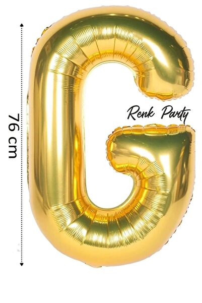 renk party Folyo Balon G Harfi Helyum Balon 76 Cm Gold Renk - G Harf Balon - ...