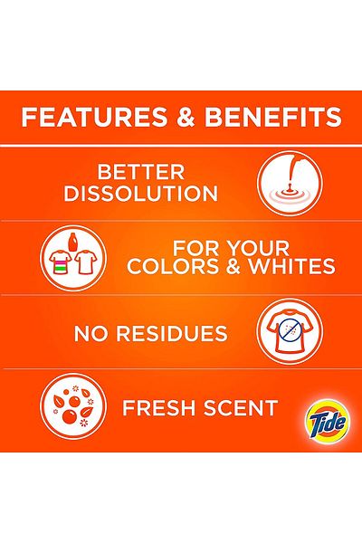 Tide Liquid Laundry Detergent Gel Clean & Fresh 2.8L X2