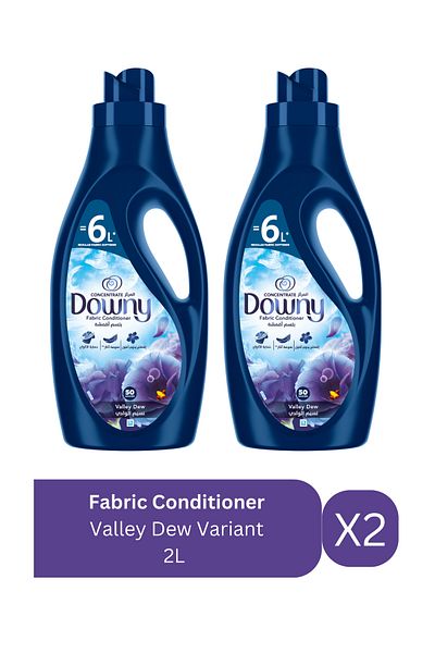 downy Fabric Conditioner, Concentrate, Valley Dew Variant, Color Protection, More Softness 2L X2
