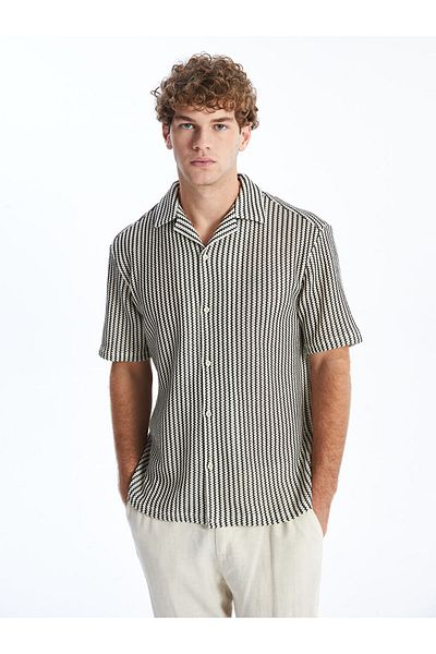 LC Waikiki Comfortable Fit Short Sleeve Striped Men's Shirt