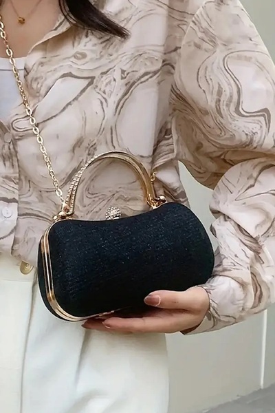 ImPolo Geantă de rochie de seară elegantă cu piatră de zircon - portofoliu