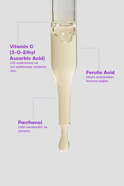 SHE VEC Aydınlatıcı, Leke Karşıtı ve Ton Eşitleyici C Vitamini Vegan 30 ml Serum Glow Me Like You Do