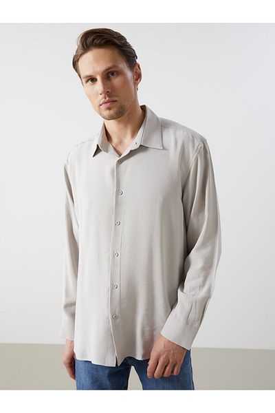 LC Waikiki Comfortable Fit Long Sleeve Gabardine Men's Shirt
