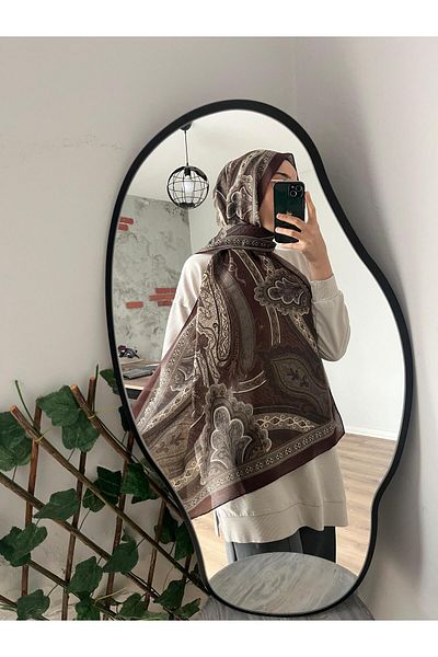 Merwiss Ethnic Patterned Cotton Red-Brown Shawl