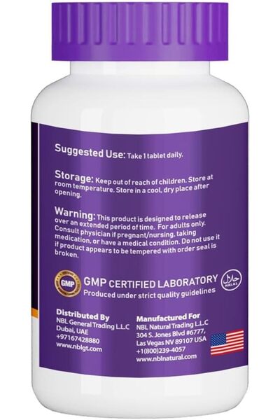 NBL Natural Vitamin C 1000mg, Continuous Release with Rose Rose, 100 Tablets