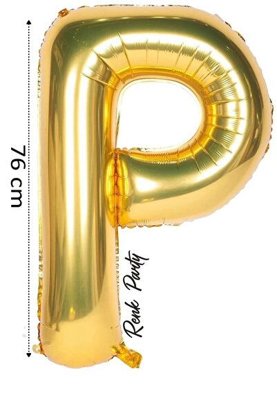 renk party Folyo Balon P Harfi Helyum Balon 76 Cm Gold Renk - P Harf Balon - ...