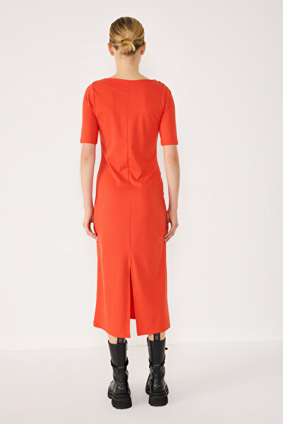 No Matter What Half Sleeve Slit Basic Dress